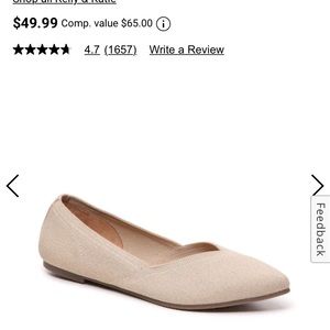 Brand new never worn and with box, gold/beige Kelly & Katie Jayde flats size 10